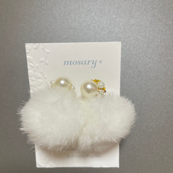 大人気2way♡冬につけたいファー＆オールシーズン大活躍シンプルパール*ピアス 10枚目の画像