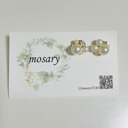 大人気2way♡冬につけたいファー＆オールシーズン大活躍シンプルパール*ピアス 3枚目の画像