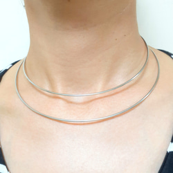 シンプルな大人コーデに◎ゆったりネックカフ【ステンレス ネック