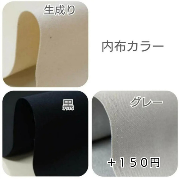 帆布 ころんとバック(2way・2ポケット) ＊Mサイズ＊スチールブルー×大花柄＊ 8枚目の画像