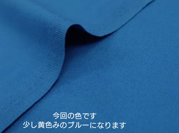 帆布 ころんとバック(2way・2ポケット) ＊Mサイズ＊スチールブルー×大花柄＊ 5枚目の画像