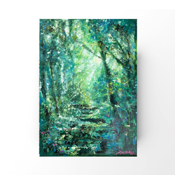 油絵 原画 オリジナル 「海とお花畑」送料無料 絵画 Masako's