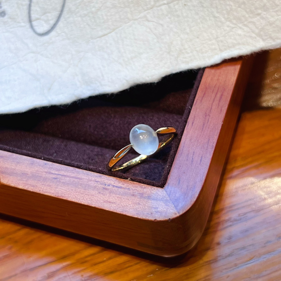 天然翡翠リングk18 3601