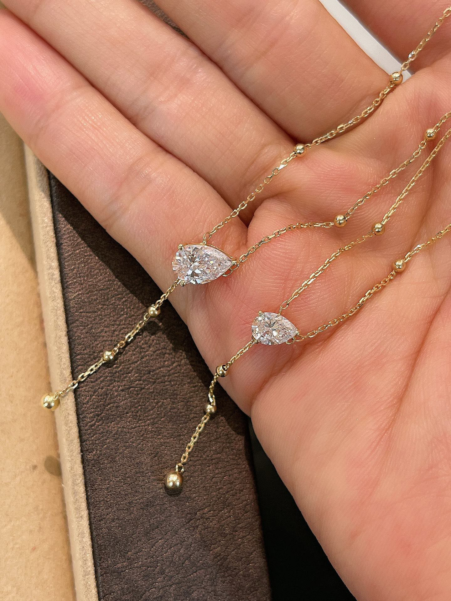 ラボグロウンダイヤモンドネックレスk18 3801