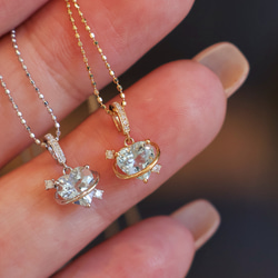 天然ダイヤモンド付きルビーペンダントトップk18 ペンダント