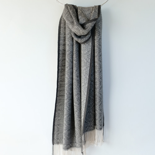 手織りカシミヤシルクストール【珠華＊03】 ストール Färg 手織り布