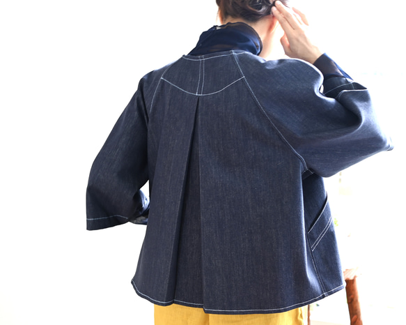 ストレッチデニムショートジャケット 6枚目の画像