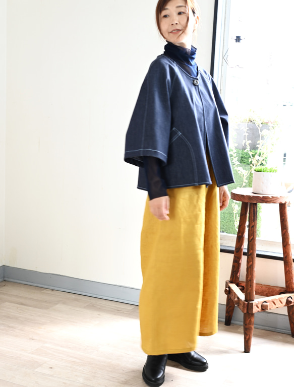 ストレッチデニムショートジャケット 9枚目の画像