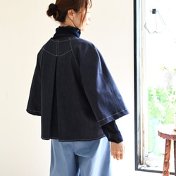 ストレッチデニムショートジャケット 2枚目の画像