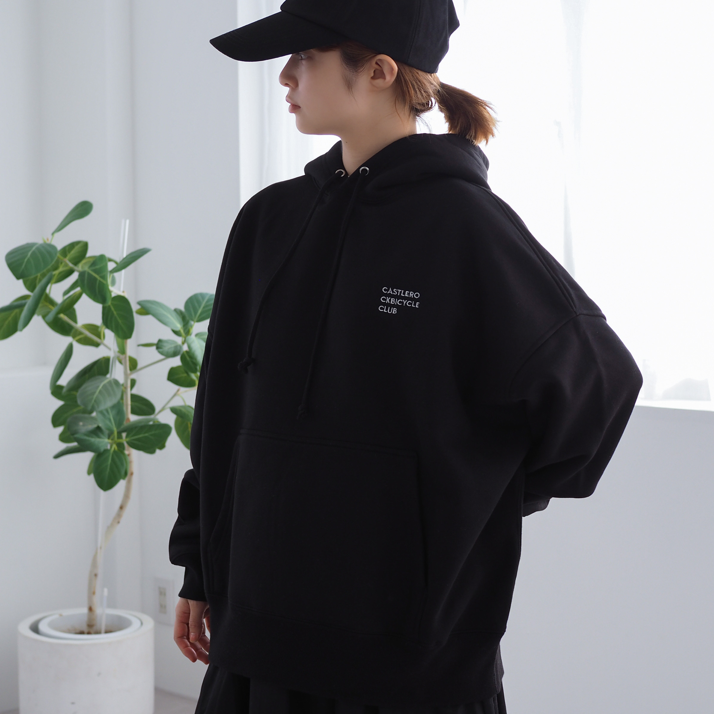 ビッグシルエットフーディー CBC ブラック/パーカー