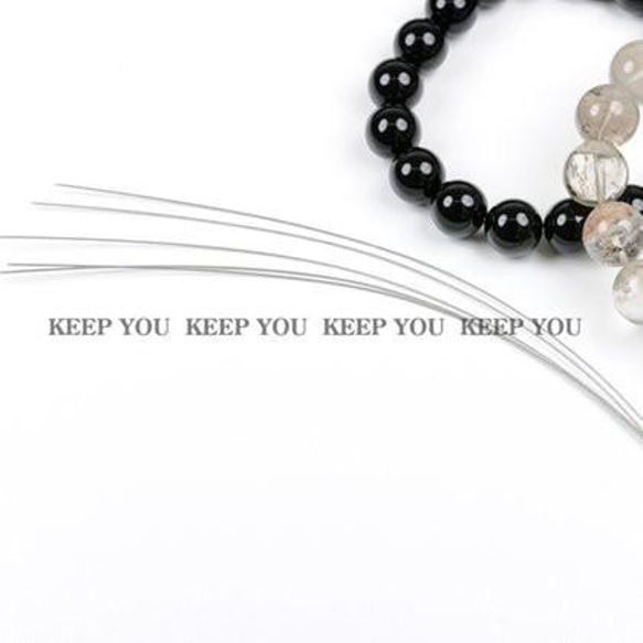 ポリウレタン伸縮ゴム10m +ワイヤー1本　ハンドメイド　天然石　ブレス　結束　水晶の糸　オペロンゴム 2枚目の画像