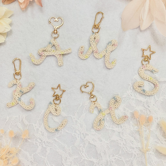 ウールレター アルファベット キーホルダー チャーム 雑貨・その他