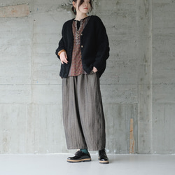 ミステリアスに煌めく♪オリエンタルパッチワークブラウス（25w-07）ブラウン 11枚目の画像