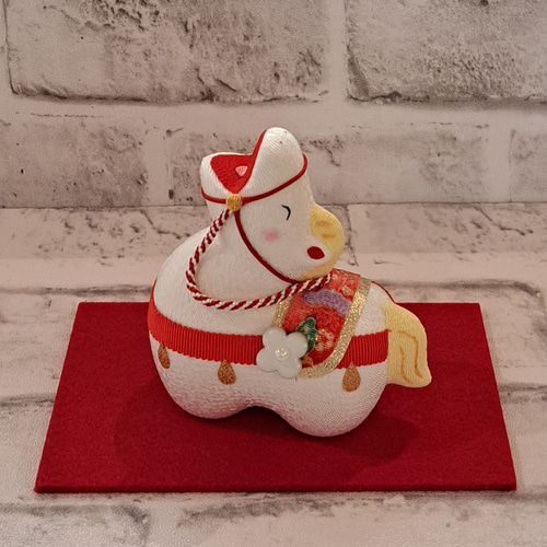 2026 干支飾り 午♡ 午年お正月飾り ちりめん細工人形 卓上タイプ 干支