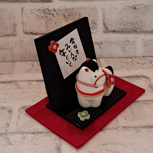 2026 干支飾り 午♡ 午年お正月飾り ちりめん細工人形 卓上タイプ 干支