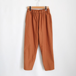 再販！× 8  新！コットンキュプラのなんでもないパンツ  ストレッチツイル  ダークオレンジ 10枚目の画像