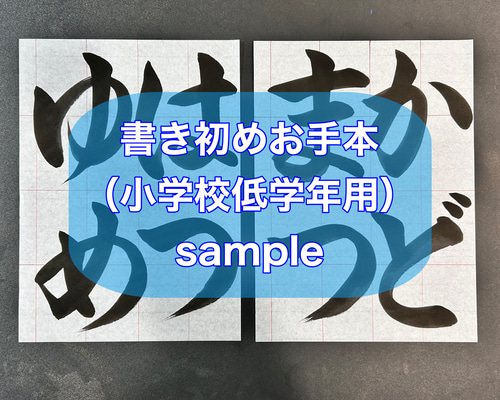 感謝SALE☆2枚セット［名入れ無料］書き初めお手本（小学校低学年用