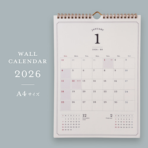20％OFF】壁掛けカレンダー2026年 カレンダー CHI Works（チャイ