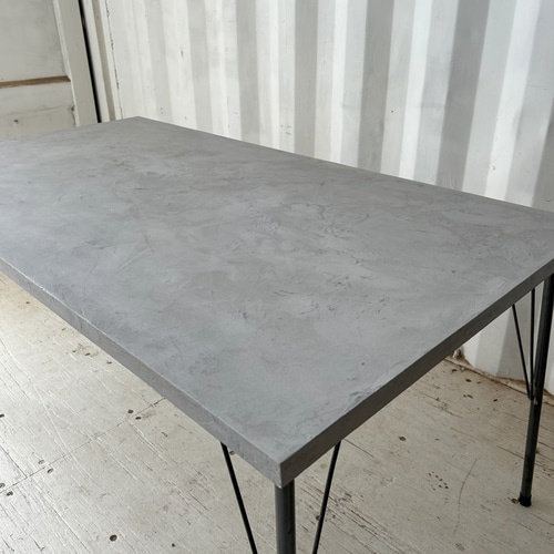 モルタルダイニングテーブル アイアン脚 1500サイズ モールテックス風