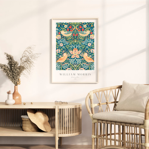 ウィリアムモリス アートポスター アンティーク インテリア 鳥 花柄