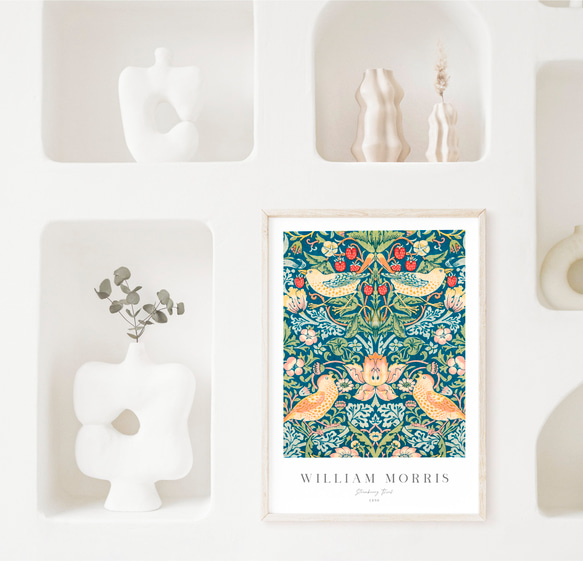 ウィリアムモリス アートポスター アンティーク インテリア 鳥 花柄 ボタニカル 北欧 クラシック レトロ 絵画 7枚目の画像