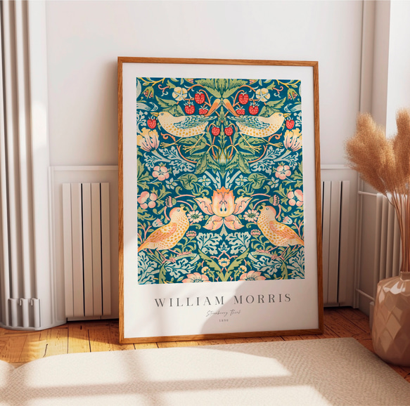 ウィリアムモリス アートポスター アンティーク インテリア 鳥 花柄 ボタニカル 北欧 クラシック レトロ 絵画 4枚目の画像