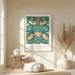 ウィリアムモリス アートポスター アンティーク インテリア 鳥 花柄 ボタニカル 北欧 クラシック レトロ 絵画 8枚目の画像