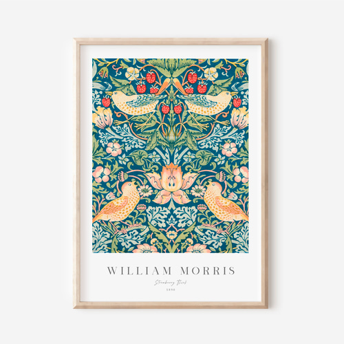 ウィリアムモリス アートポスター アンティーク インテリア 鳥 花柄