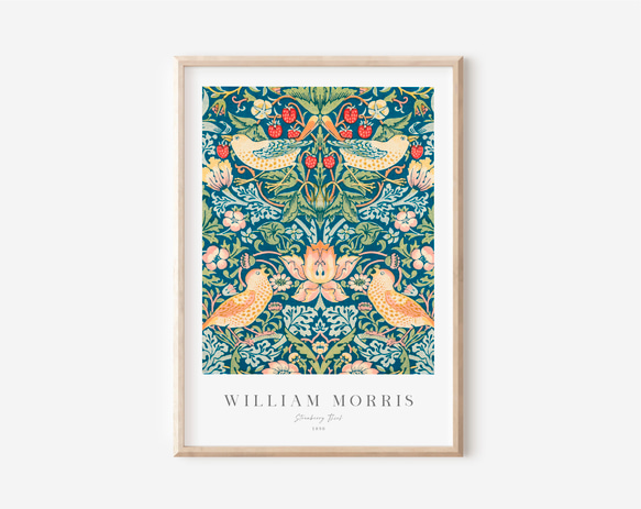 ウィリアムモリス アートポスター アンティーク インテリア 鳥 花柄 ボタニカル 北欧 クラシック レトロ 絵画 10枚目の画像