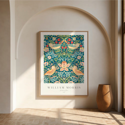 ウィリアムモリス アートポスター アンティーク インテリア 鳥 花柄 ボタニカル 北欧 クラシック レトロ 絵画 6枚目の画像