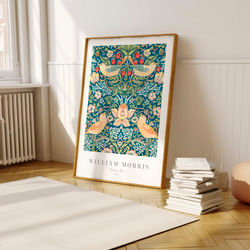 ウィリアムモリス アートポスター アンティーク インテリア 鳥 花柄 ボタニカル 北欧 クラシック レトロ 絵画 5枚目の画像