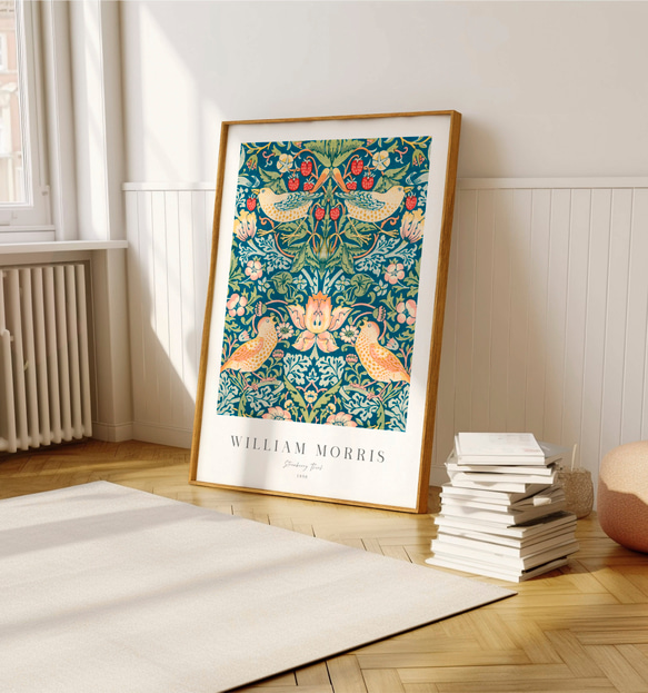 ウィリアムモリス アートポスター アンティーク インテリア 鳥 花柄 ボタニカル 北欧 クラシック レトロ 絵画 5枚目の画像