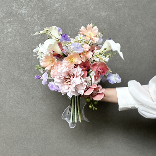 アシンメトリーブーケ ピンク・ホワイト・パープル アシンメトリーブーケ ピンク・ホワイト・パープル