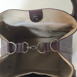 新作日本製　持ち手を丸くし上品にまた可愛く　お出かけに最適なサイズ感の本革 トートバッグ Marle=マール 19枚目の画像