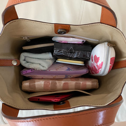 新作日本製　持ち手を丸くし上品にまた可愛く　お出かけに最適なサイズ感の本革 トートバッグ Marle=マール 20枚目の画像