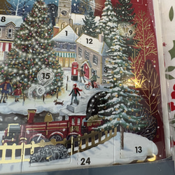 カードタイプの新size！送って楽しめる！『スクエア型！アドベントクリスマス　グリーティングカード　楽しい広場』 5枚目の画像