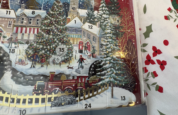 カードタイプの新size！送って楽しめる！『スクエア型！アドベントクリスマス　グリーティングカード　楽しい広場』 5枚目の画像