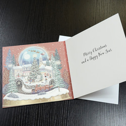 カードタイプの新size！送って楽しめる！『スクエア型！アドベントクリスマス　グリーティングカード　楽しい広場』 3枚目の画像