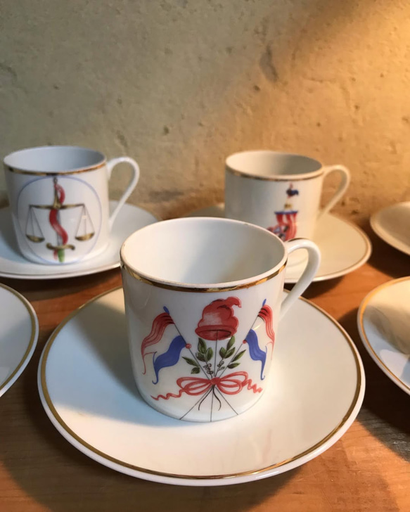 フランス LEGLE（レグル） 200年記念 コーヒーカップ＆ソーサー 6客