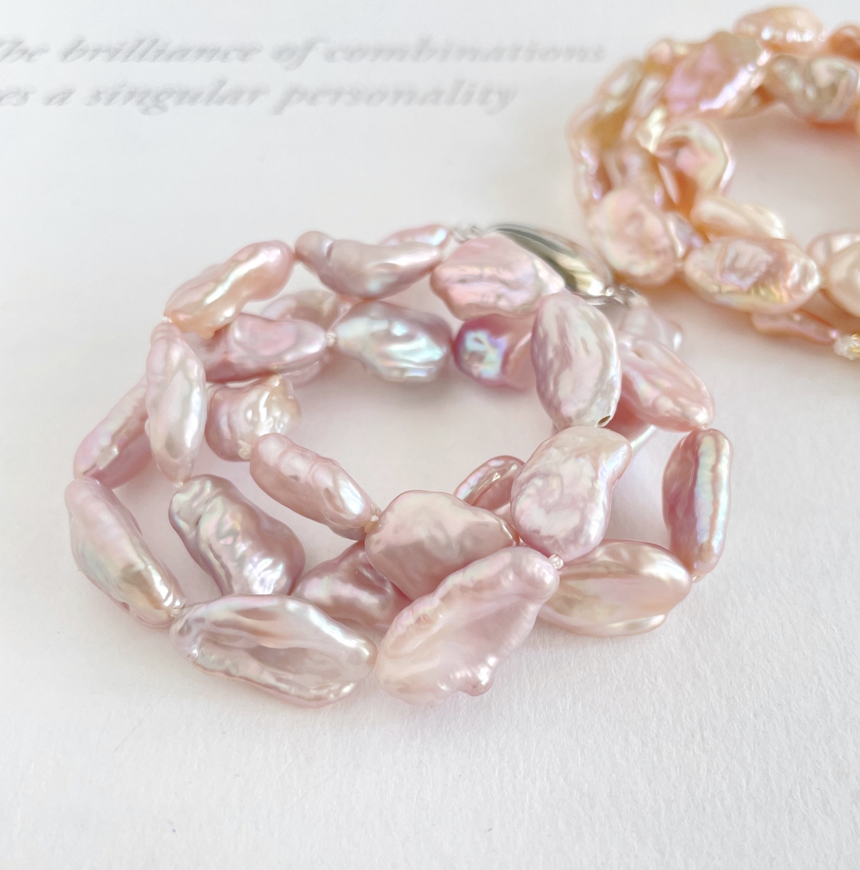 桜ピンク 天然淡水 ケシパールのチョーカー 13,020円