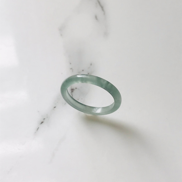 [R28-036］ ジェイド　JADE ヒスイ　本翡翠　くりぬき　リング　天然石　一点物　グアテマラ産　13号　指輪 4枚目の画像