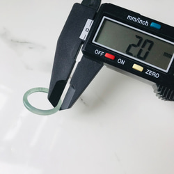 [R28-036］ ジェイド　JADE ヒスイ　本翡翠　くりぬき　リング　天然石　一点物　グアテマラ産　13号　指輪 10枚目の画像