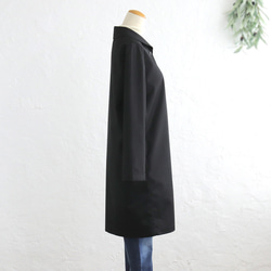 《在庫限り》秋冬に活躍✦ コットンツイル ショールカラー ジャケットコート（ブラック）CO08 8枚目の画像