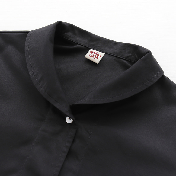 《在庫限り》秋冬に活躍✦ コットンツイル ショールカラー ジャケットコート（ブラック）CO08 13枚目の画像