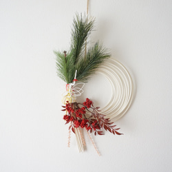 【10月・早割お正月2026】 松と鶴の実り飾り 3枚目の画像