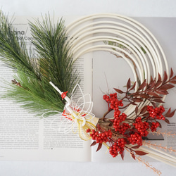 【10月・早割お正月2026】 松と鶴の実り飾り 5枚目の画像