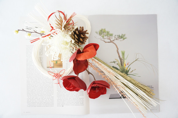 【2026年新作】瑞春紅白のお正月飾り 5枚目の画像