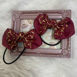 リボン ヘアゴム ヘアアクセサリー ハンドメイド 水色 2つセット 使い