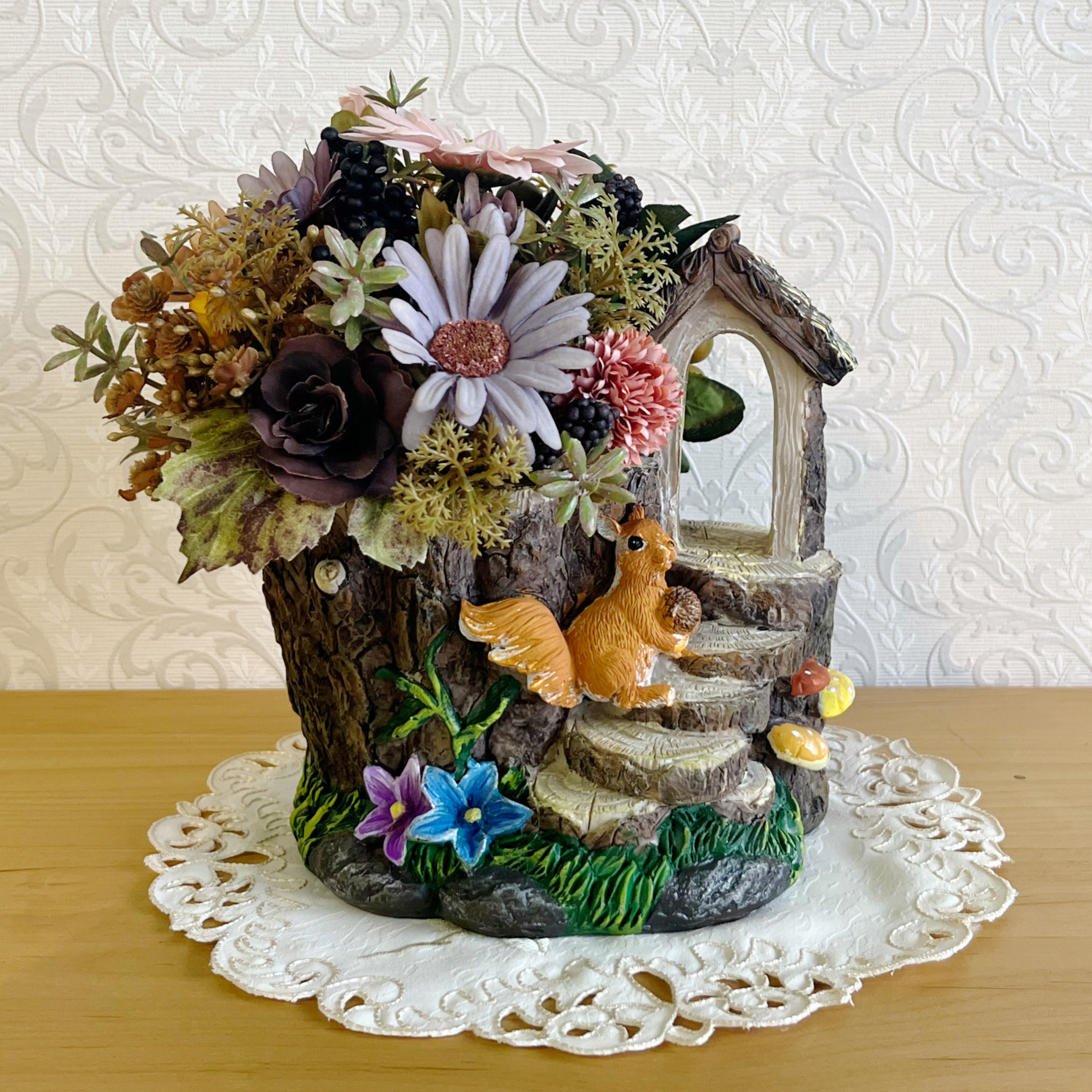 リスポット　秋らしいフラワーアレンジメント　オータムカラー　秋のインテリア