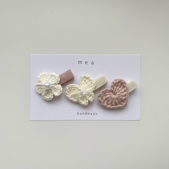 ベビーキッズヘアクリップ〈3つセット〉ヘアアクセサリー ヘアピン